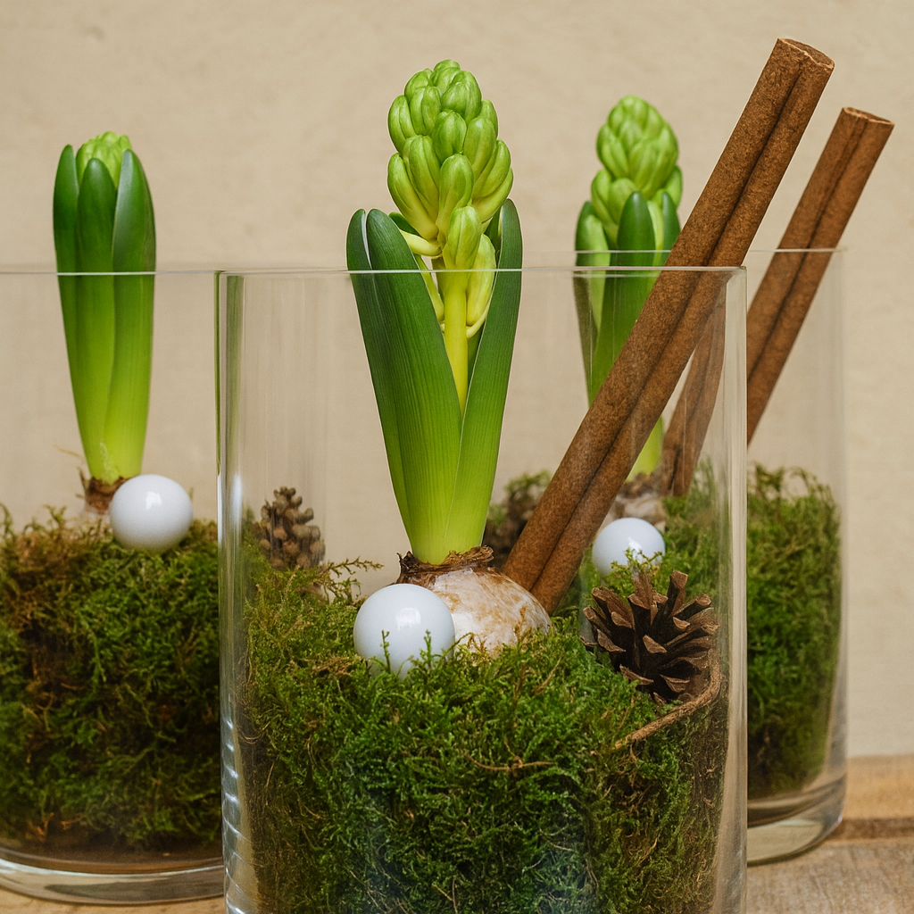 Hyasintti lasipurkissa